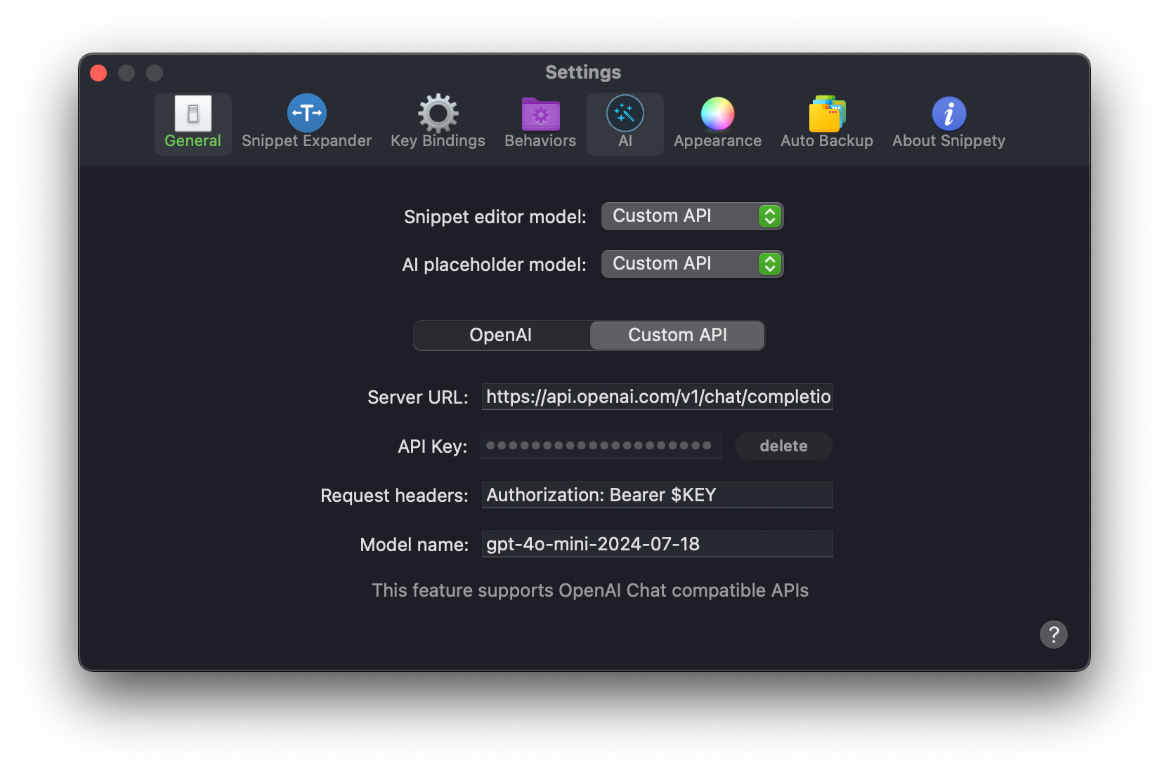 AI - Custom OpenAI Model Configuration